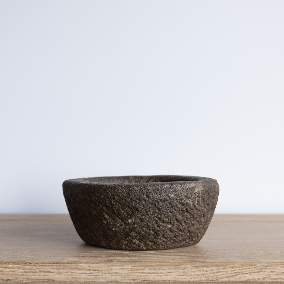Vintage Oval Stone Mortar | By Luxe B Co