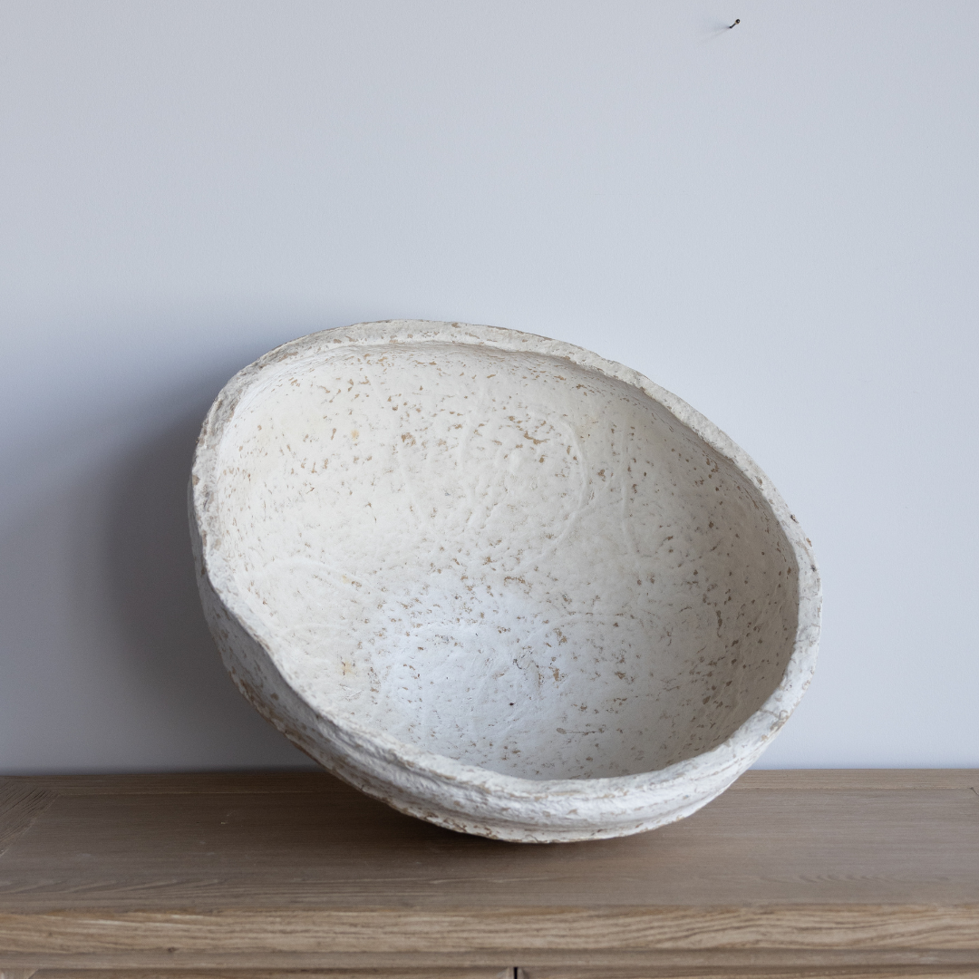 Vintage Paper Mache Large Bowl