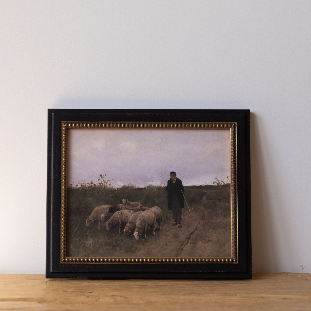 Vintage Shepherd Framed Art By Luxe B Co. 