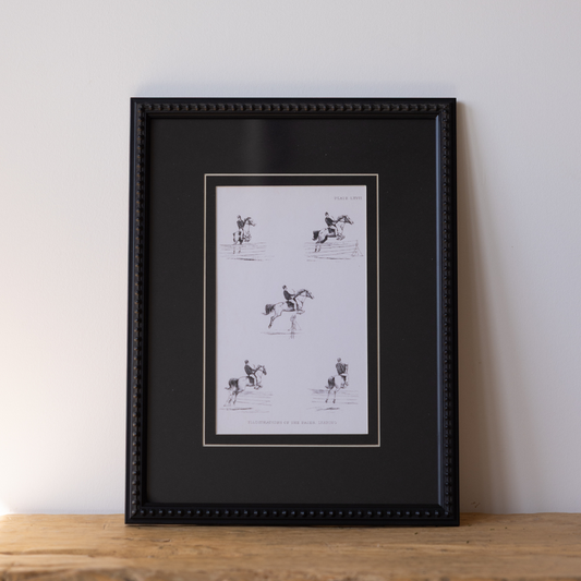 Vintage Show Jumping Framed Art By Luxe B Co. 