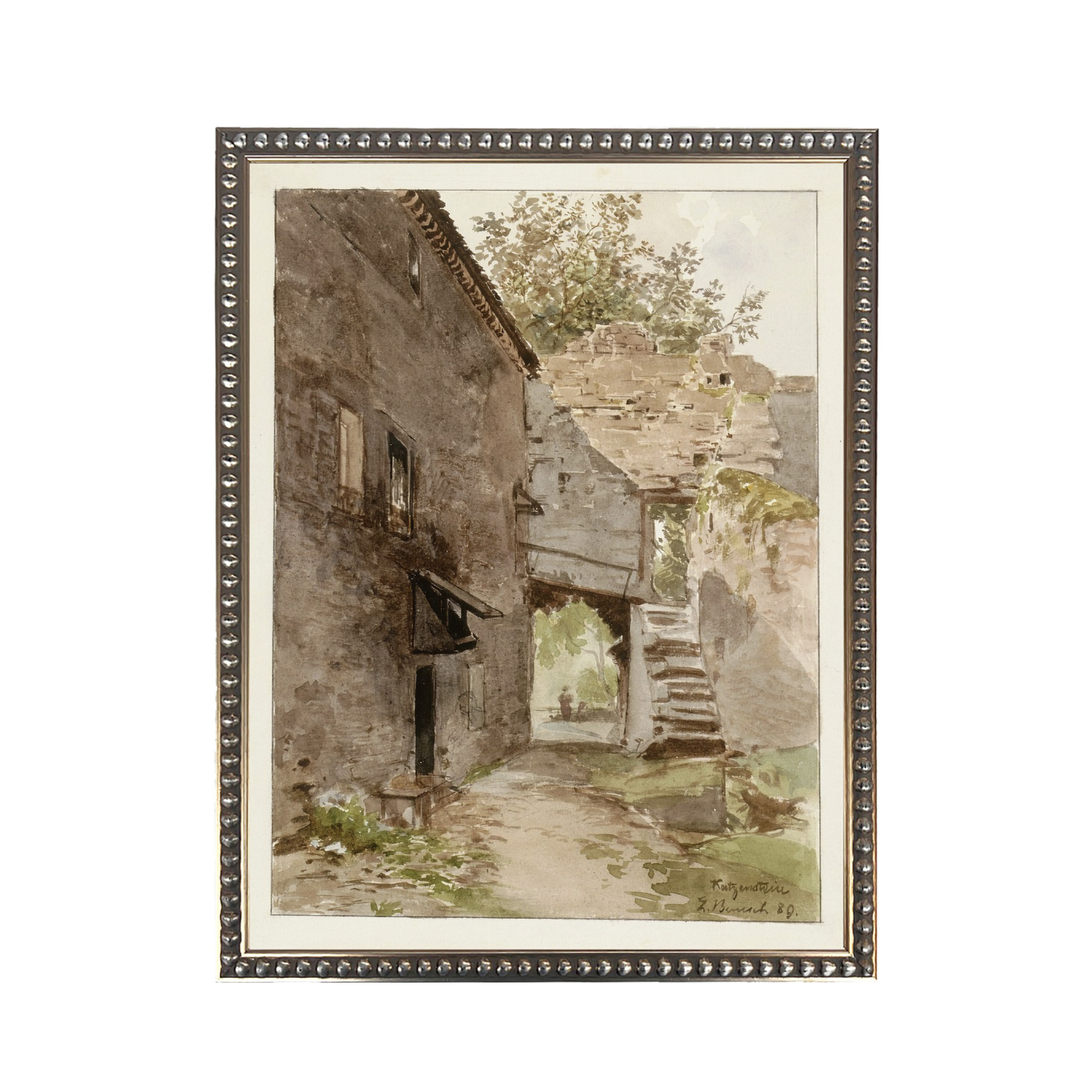 コレクション Natural stone painting antique style Vintage Watercolor Painting Ancient Stone Scenery Framed Art
