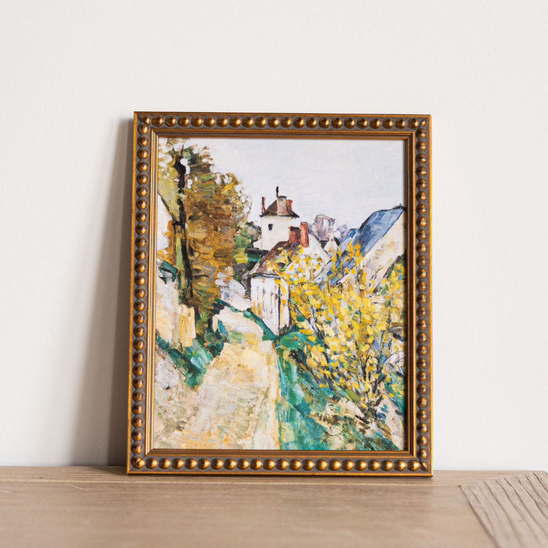 Vintage Watercolor Town Scene Framed Art | By Luxe B Co.