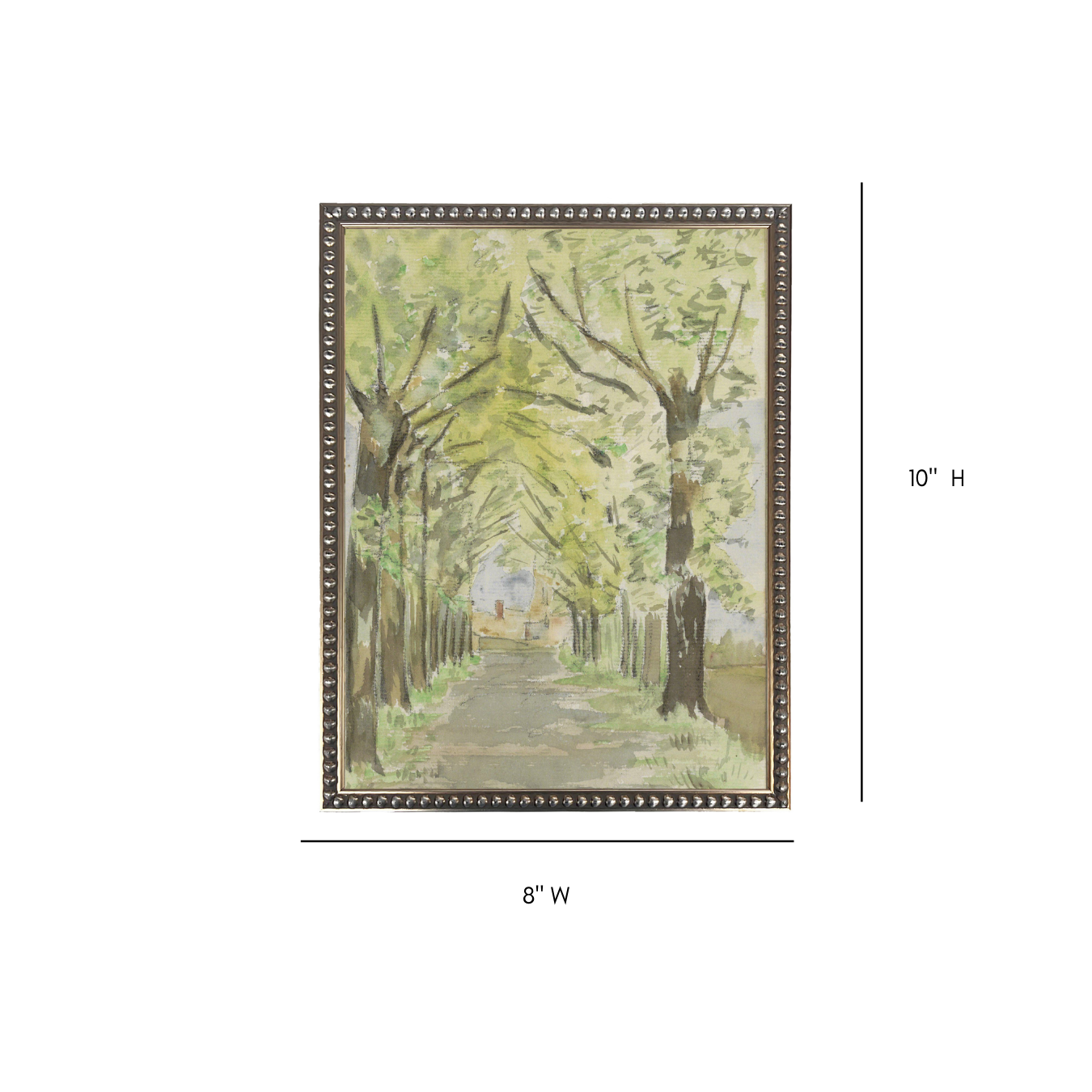 Vintage Watercolor Tree Scenery Framed Art | By Luxe B Co.