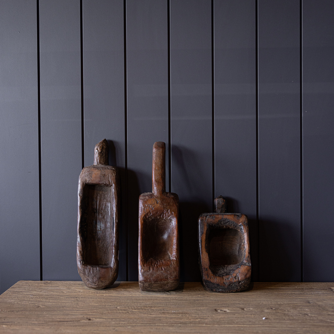 Vintage Wooden Basin with Handle | By Luxe B Co.