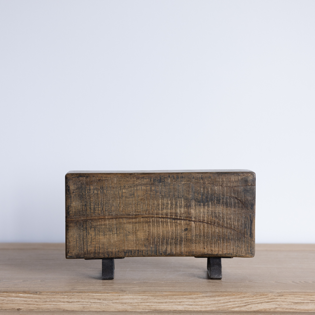 Vintage Wooden Carved Fish With Iron Stand | By Luxe B Co