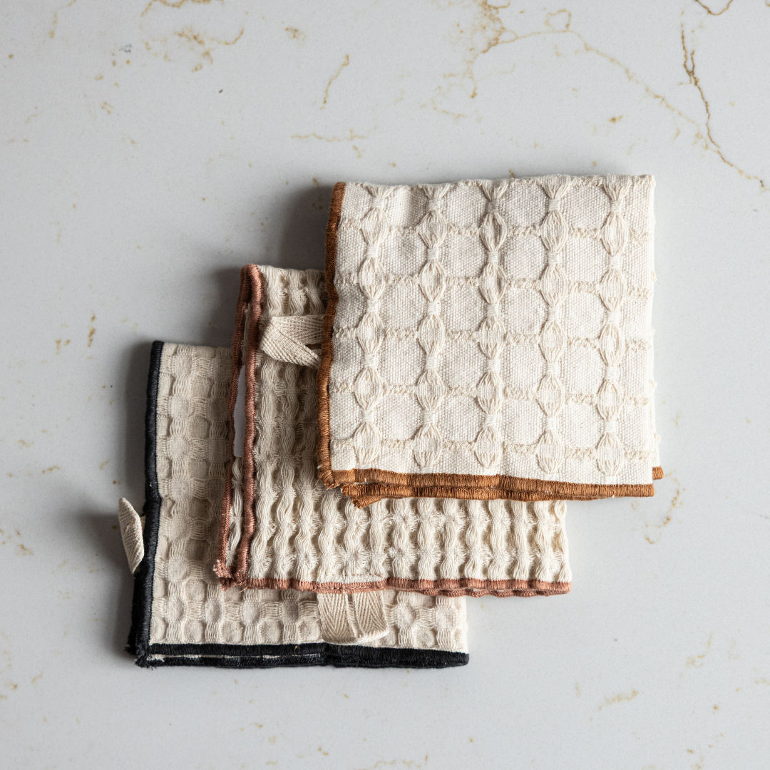 Waffle Weave Square Dish Cloths | By Luxe B Co. 