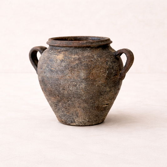 Weathered Brown Terracotta Vase | By Luxe B Co. 
