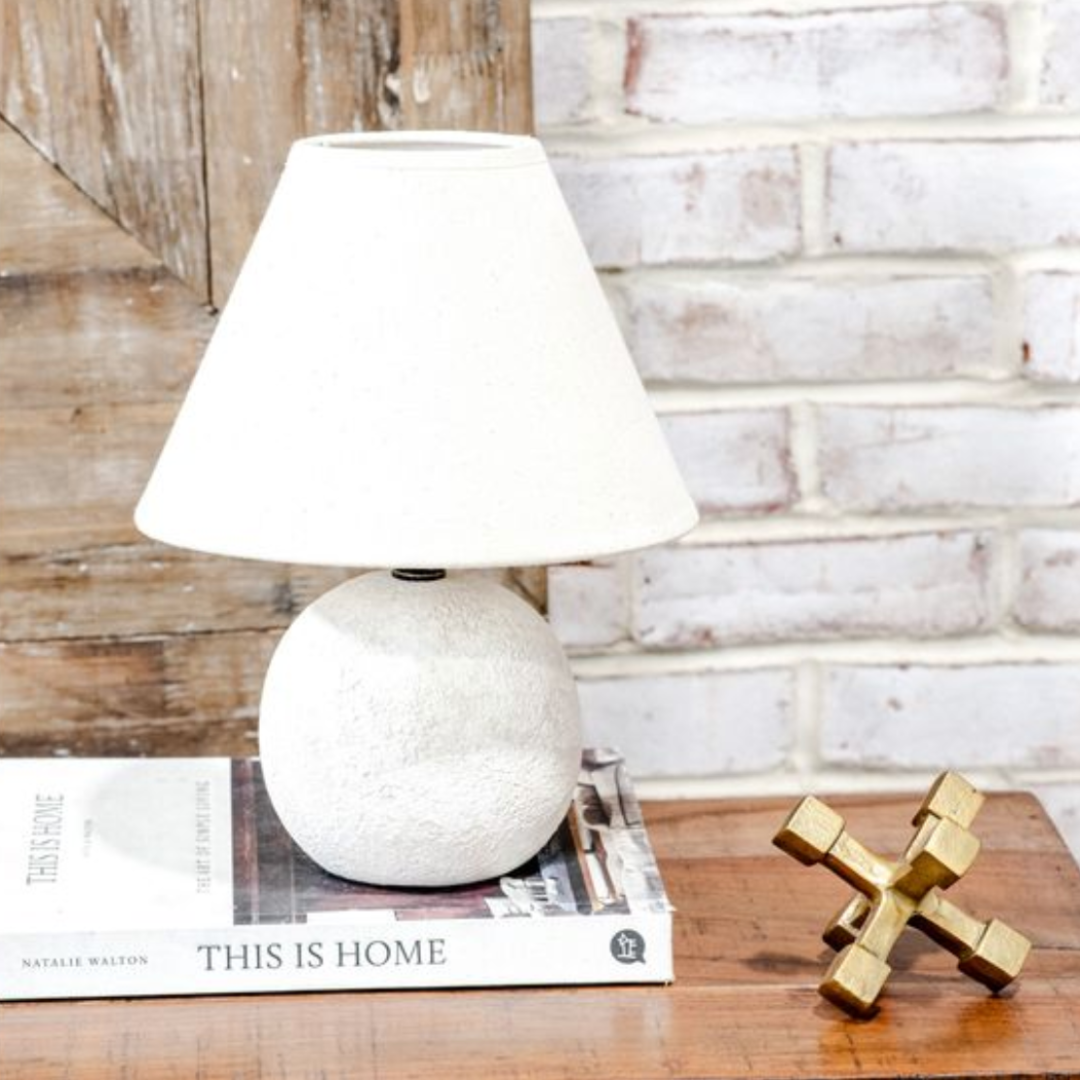 White Ceramic Lamp | By Luxe B Co. 