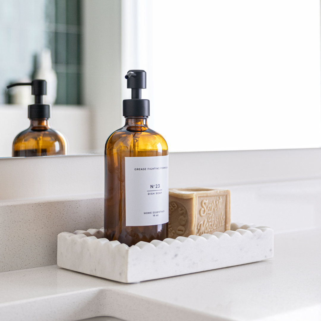 White Marble Scalloped Bridge Tray | By Luxe B Co