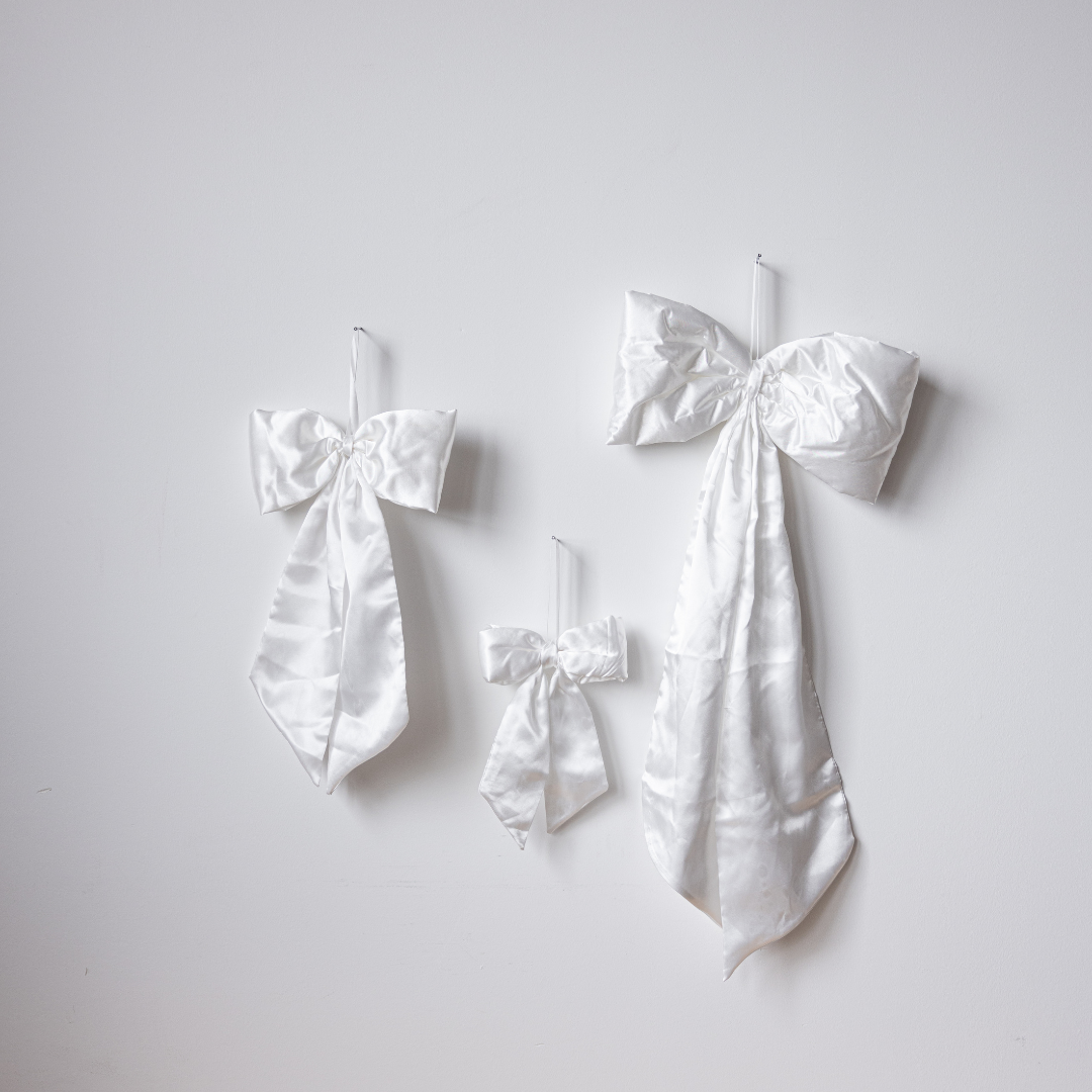 White Satin Bows | Luxe B Co.