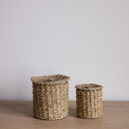 Woven Seagrass Canister Set | By Luxe B Co.
