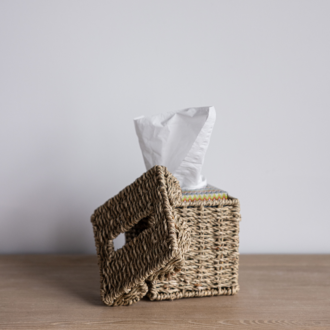 Woven Seagrass Tissue Box Cover | By Luxe B Co.