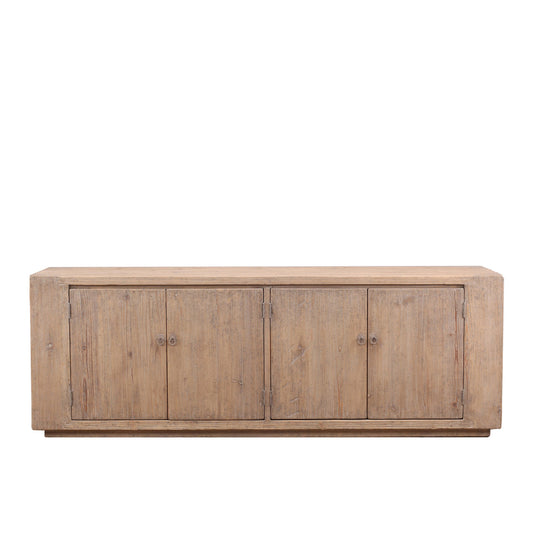 Zuma Four Doors Reclaimed Elm Wood Cabinet | By Luxe B Co.
