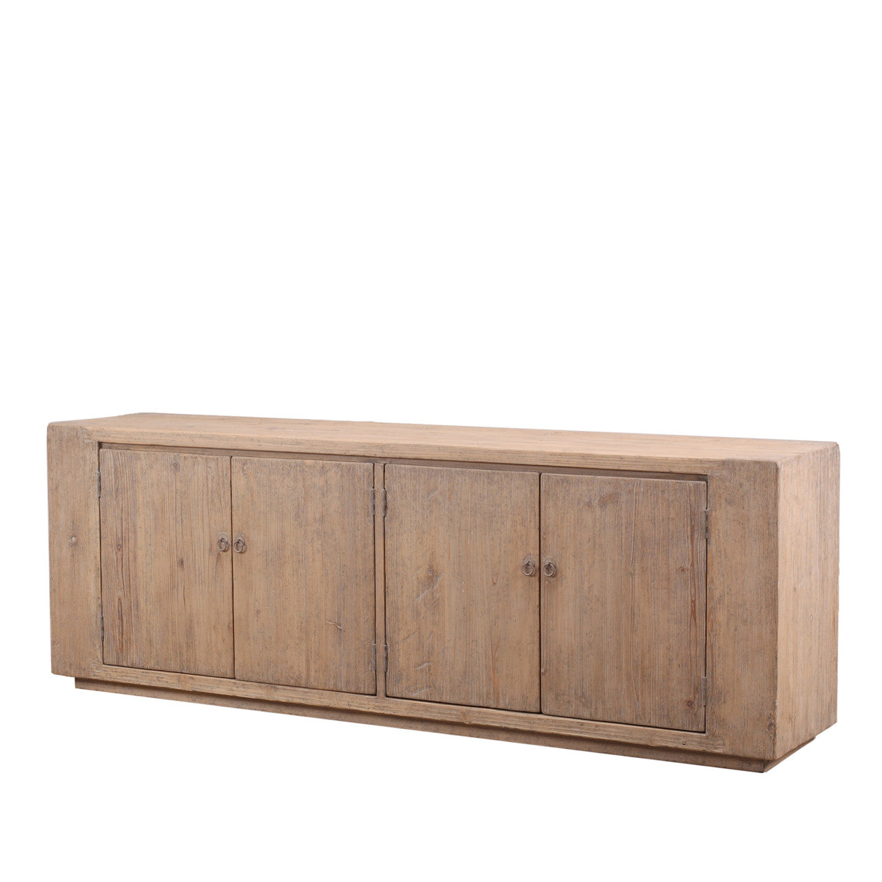 Zuma Four Doors Reclaimed Elm Wood Cabinet | By Luxe B Co.