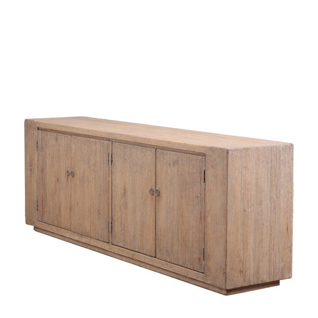 Zuma Four Doors Reclaimed Elm Wood Cabinet | By Luxe B Co.