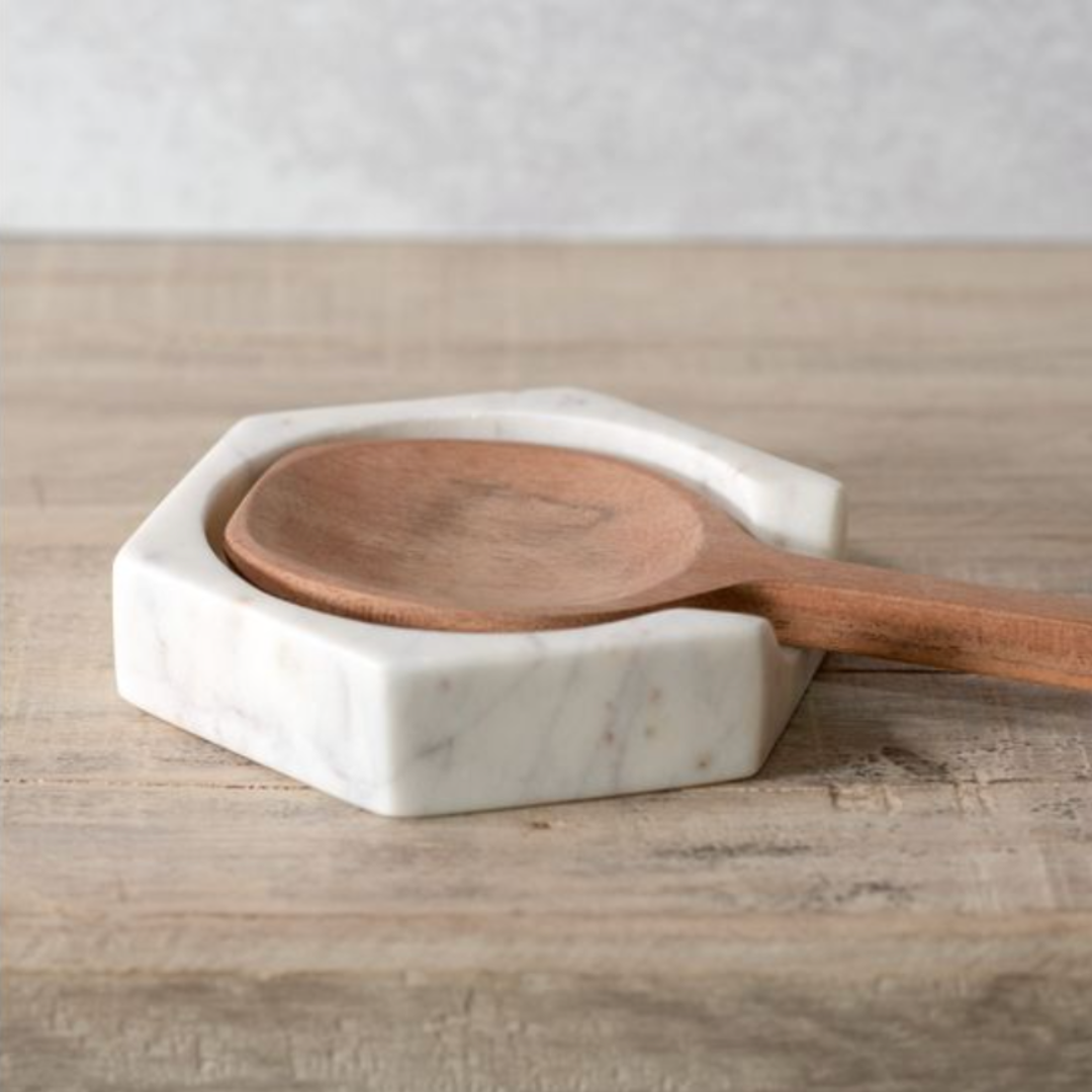 Marble Hexagon Spoon Rest - Luxe B Co