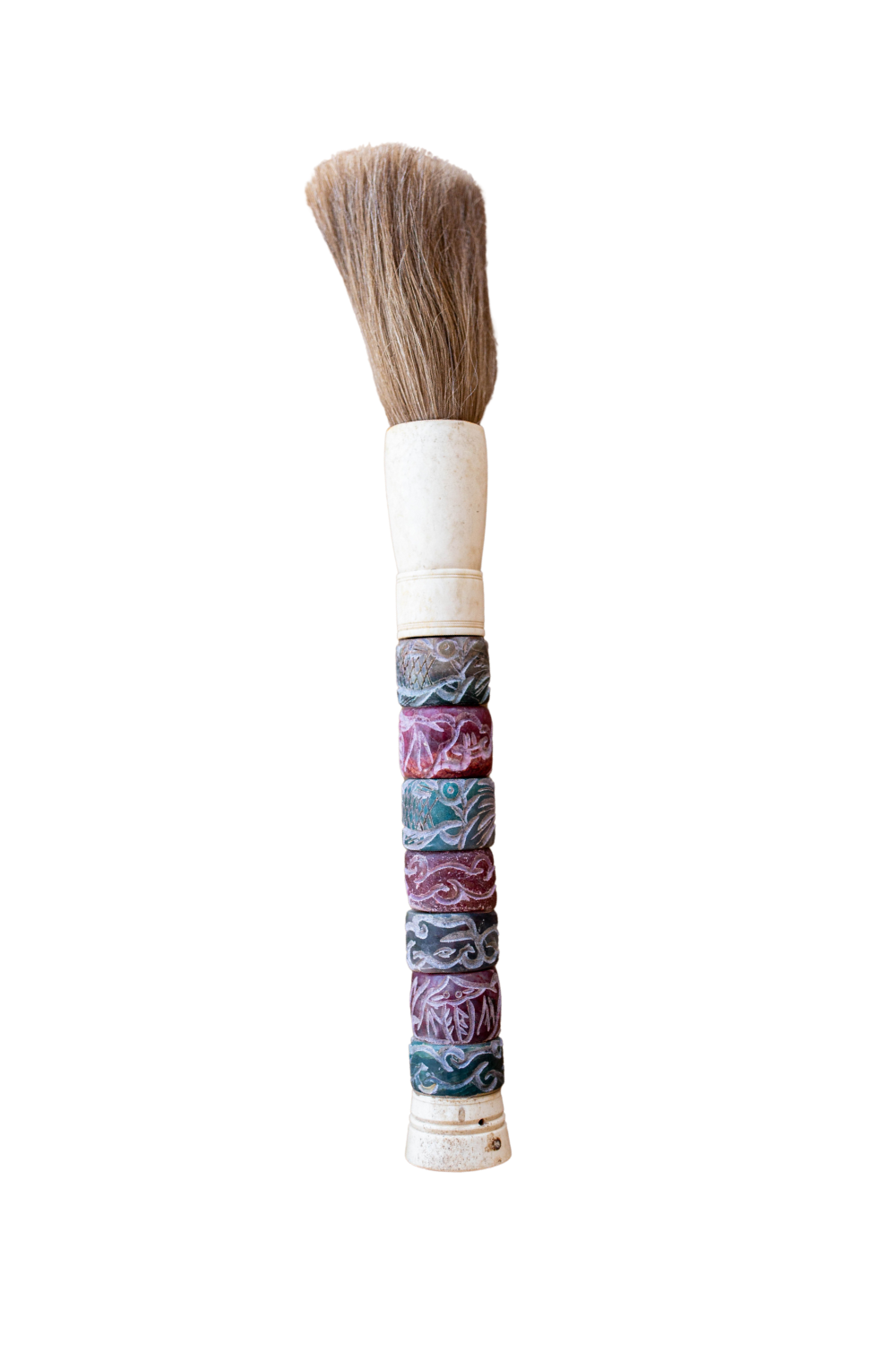 Natural Bone Calligraphy Paint Brush Vintage Plum/ Turquoise - Luxe B Pampas Grass  Vintage Home Decor Shop Luxe B Co Instagram