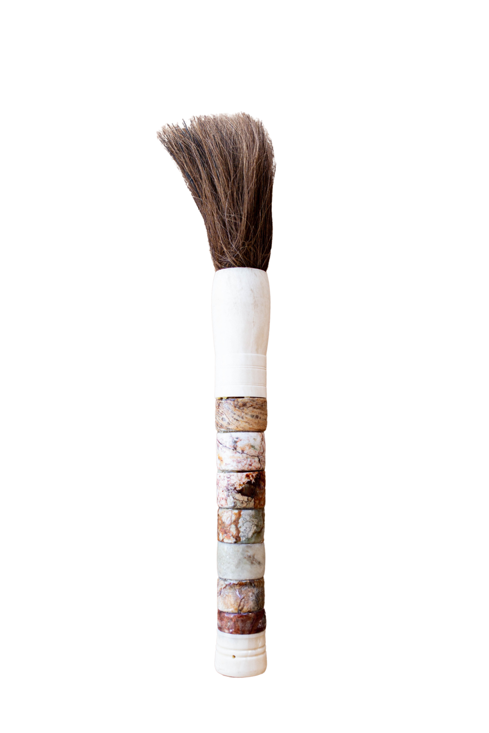 Natural Bone Calligraphy Paint Brush Vintage Marble Brown - Luxe B Co