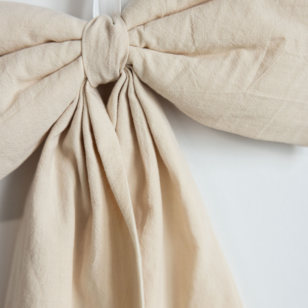Sand Linen Fabric Bows - Luxe B Co