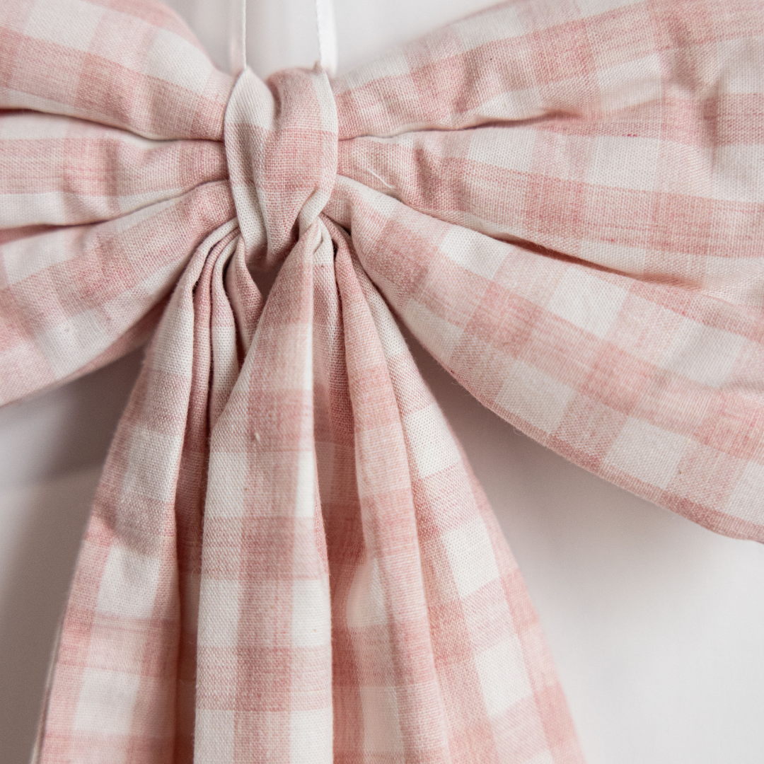Pink Gingham Fabric Bows - Luxe B Co