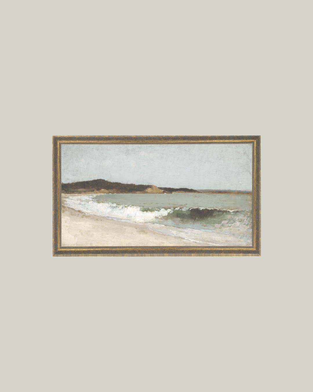 Beach Landscape Framed Antique Art