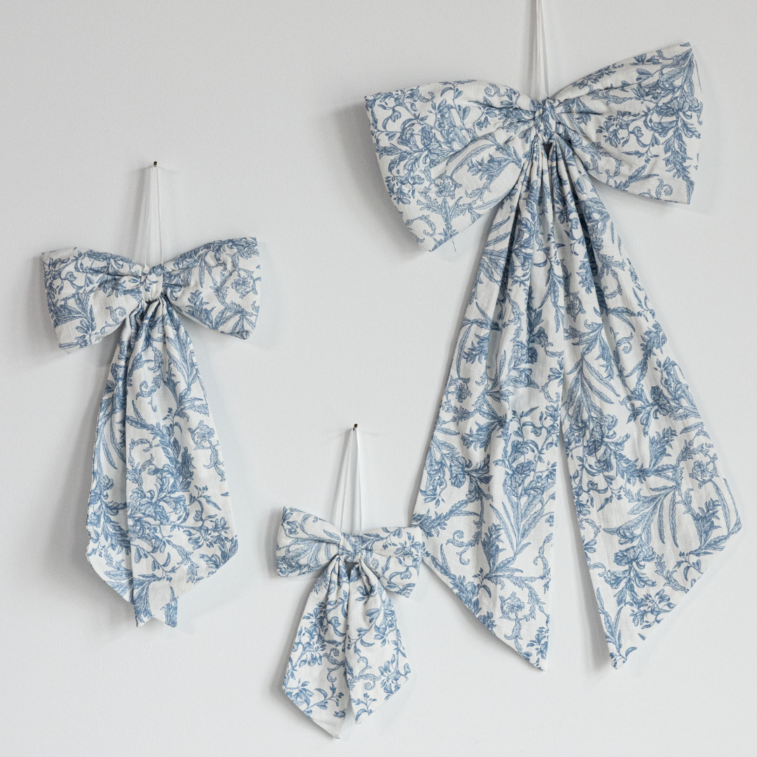 Star Toile Baby Blue Bows - Luxe B Co