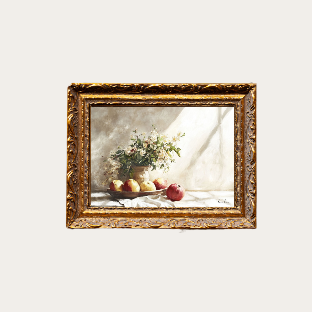 Spring Apple | French Brass Gold Mould Framed Art 8x10”