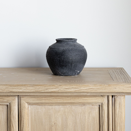Charcoal Stripe Vase