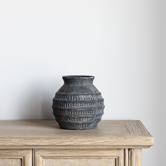Terracotta Stripe Vase