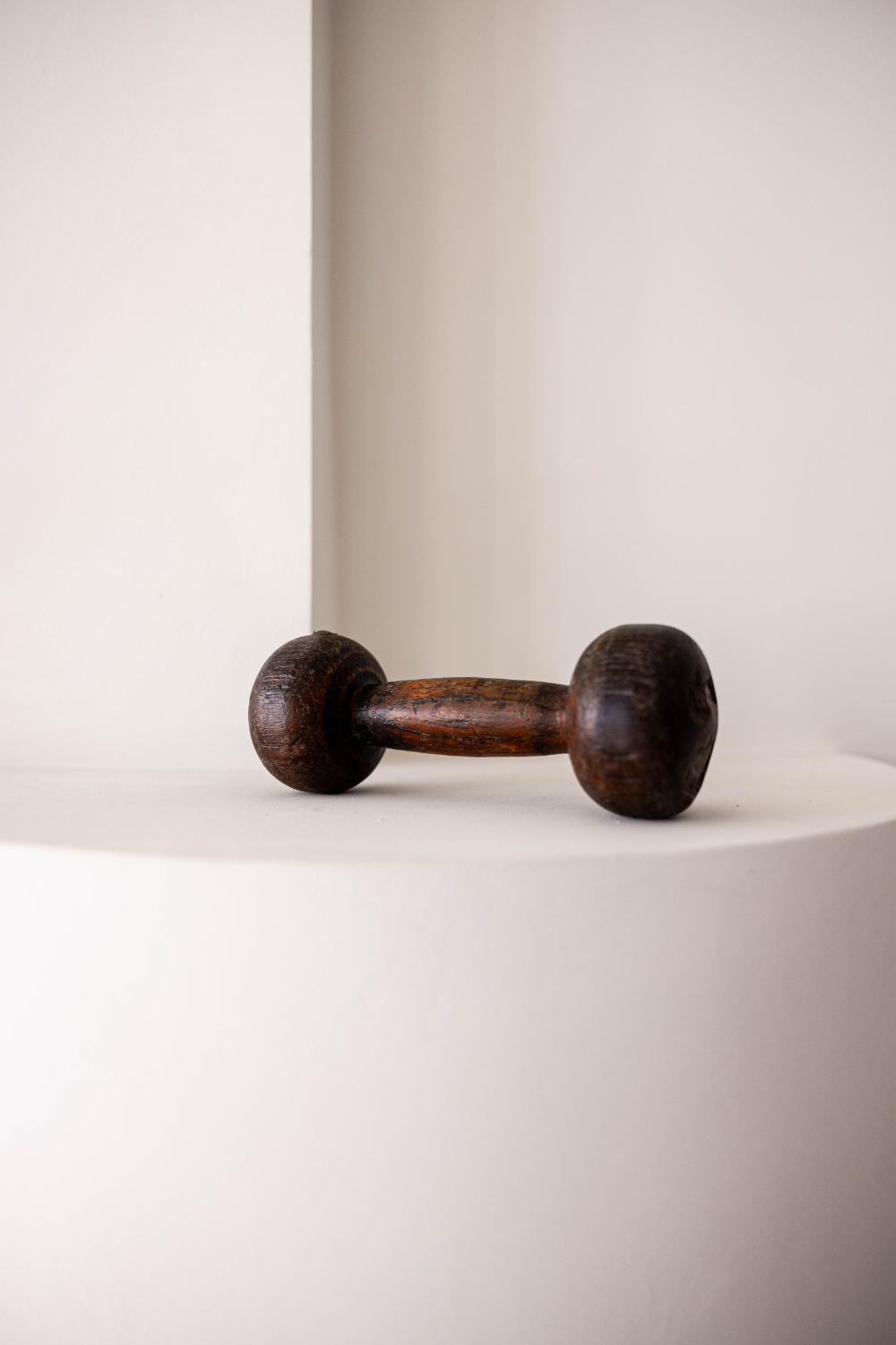 Vintage Wood Dumbbell