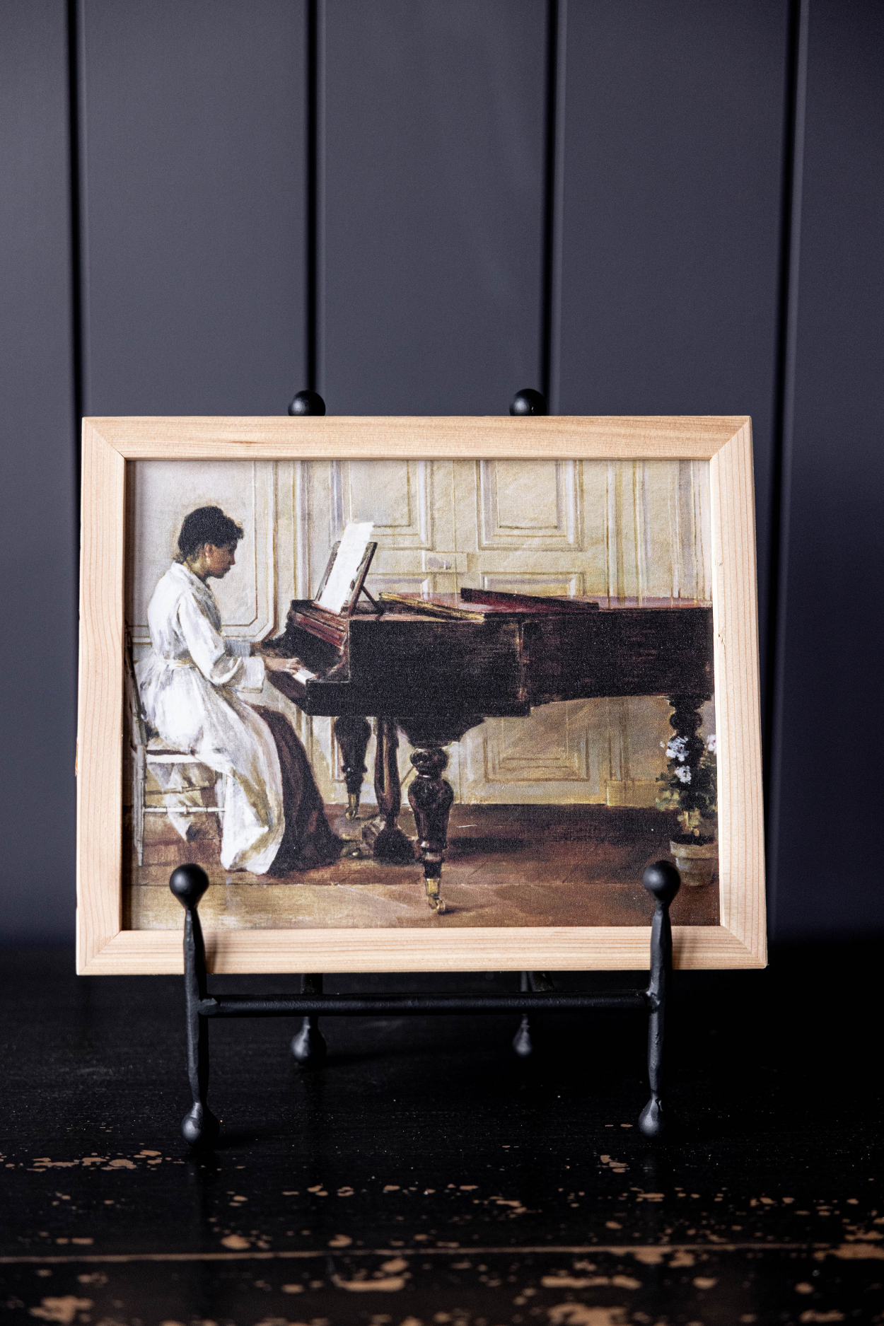 Piano Player Pine Framed Art | By Luxe B Co. 