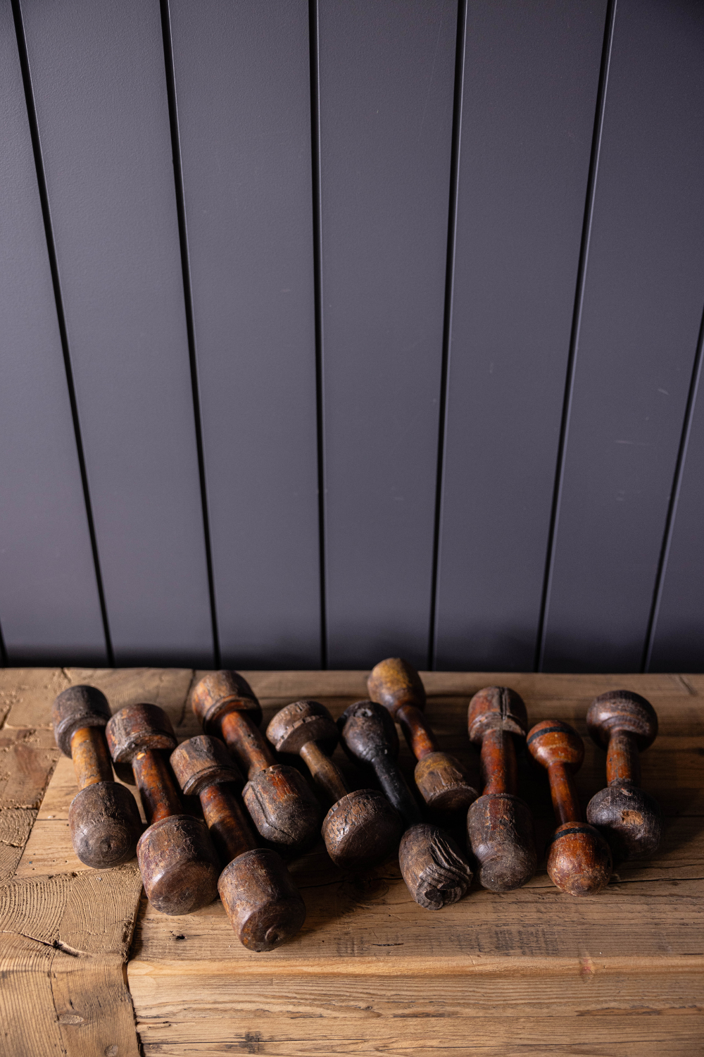 Vintage Wood Dumbbell - Luxe B Co