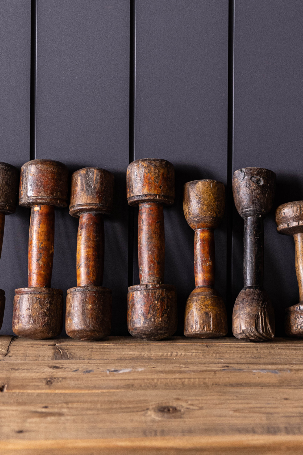 Vintage Wood Dumbbell - Luxe B Co