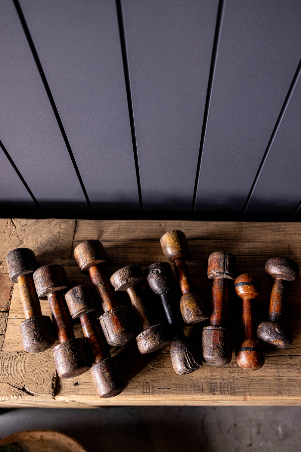 Vintage Wood Dumbbell - Luxe B Co