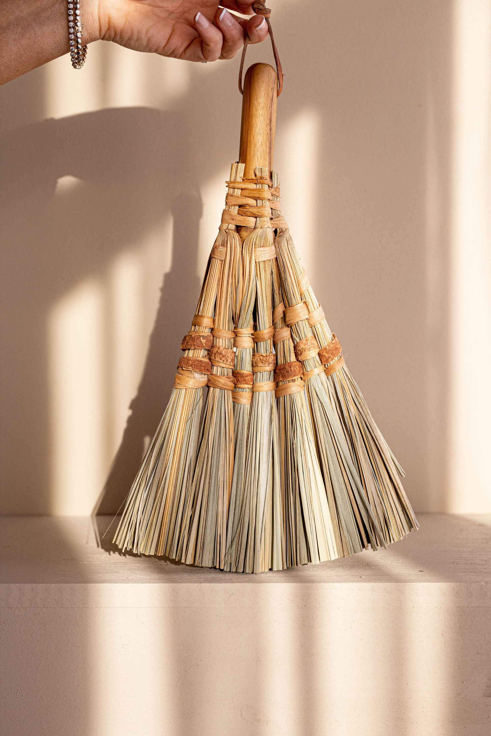 Escobo & Teak Hand Woven Broom - Luxe B Co