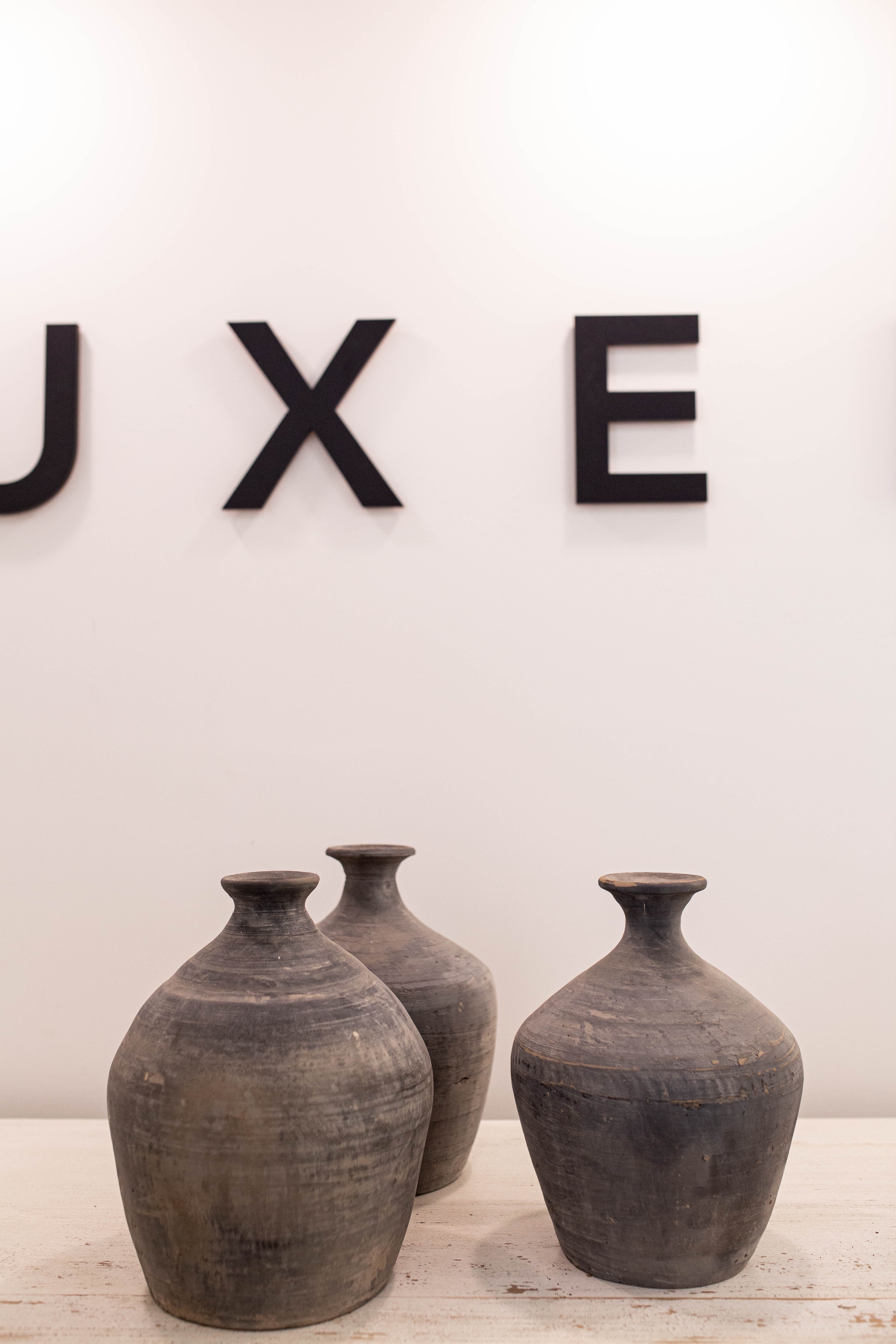 Vintage Found Black Greys Vases - Luxe B Co