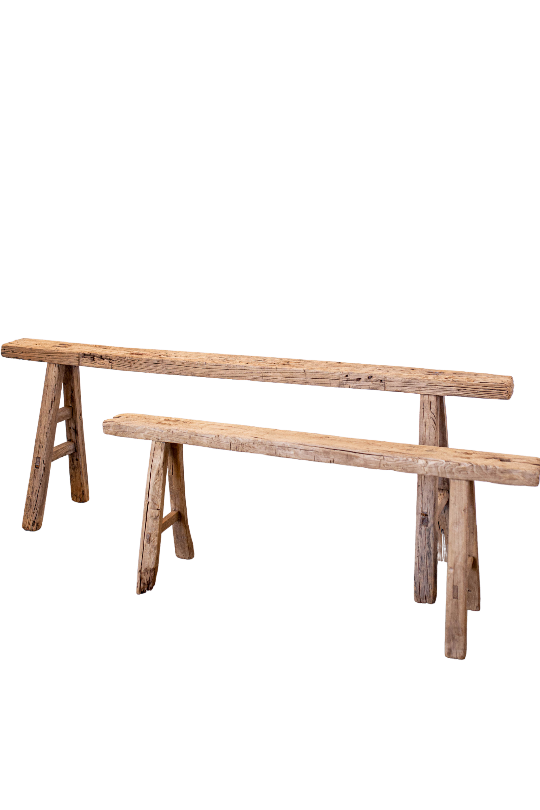 Vintage Inspired Skinny Reclaimed Wood Bench | By Luxe B Co
