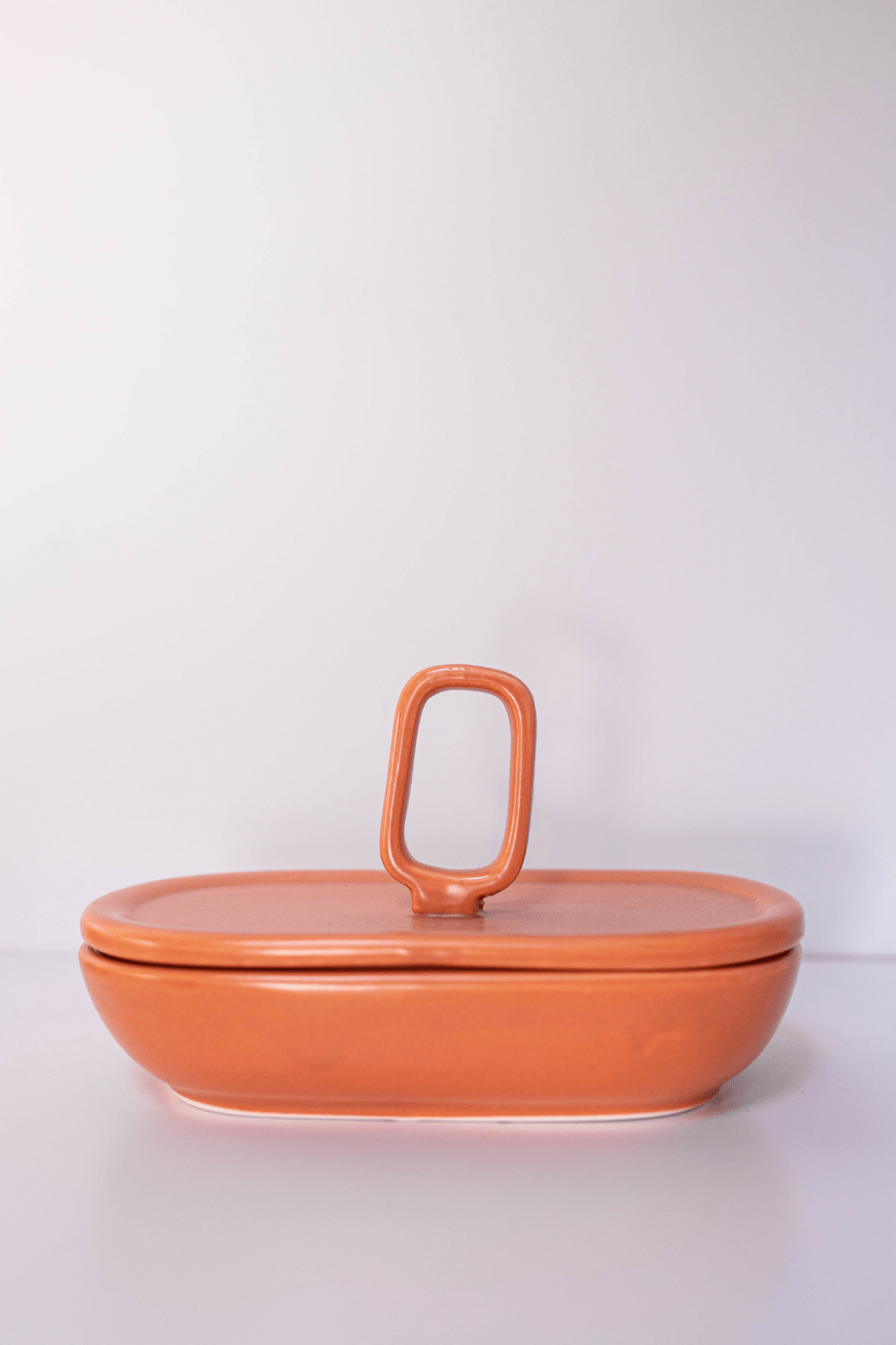 TANGERINE CONTAINER W/ LID, MATTE - Luxe B Co